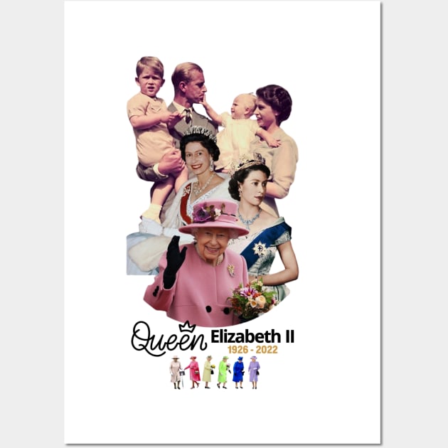 queen elizabeth vintage 1926-2022 Wall Art by lubystevanus